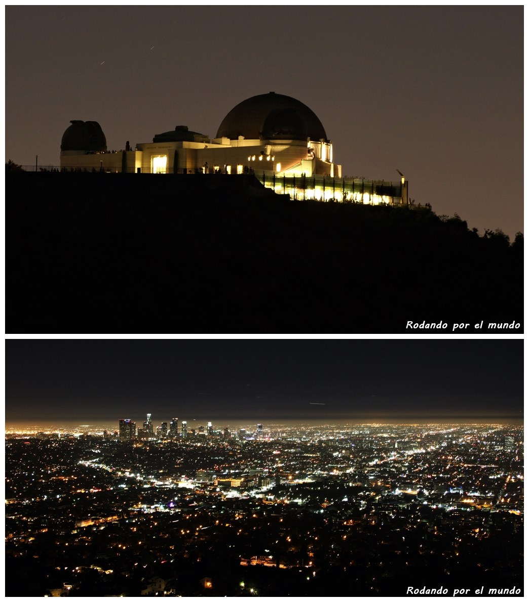 El observatorio Griffith, desde donde se tienen estas impresionantes vistas del mar de luces de Los Angeles.