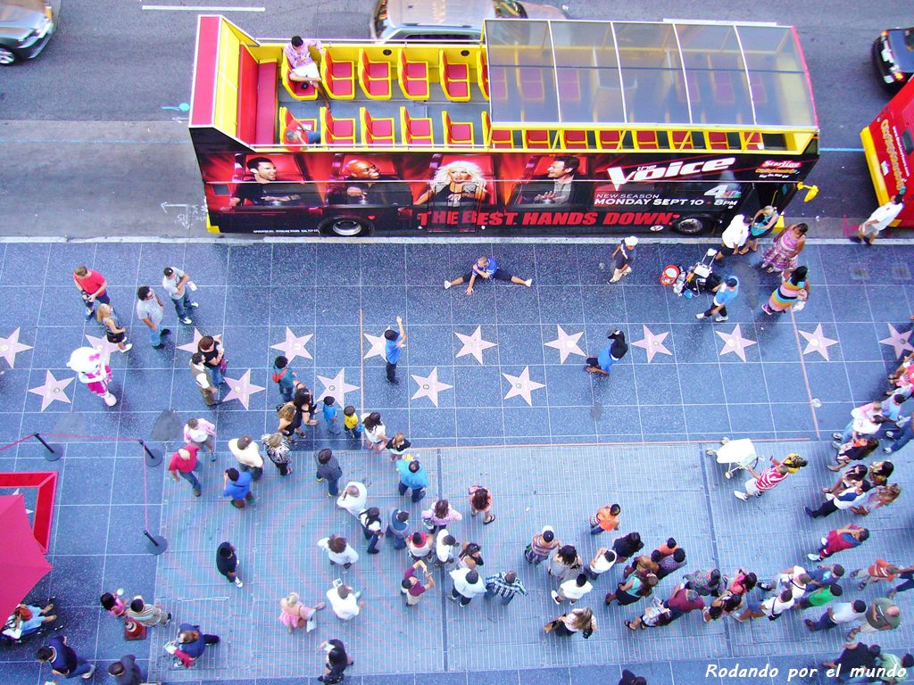 El Paseo de la Fama, en Hollywood Boulevard.