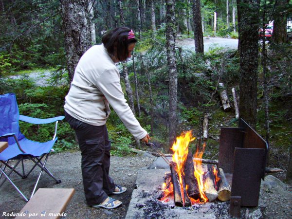 Muchos campings ofrecen la opción de preparar un buen fuego junto al que relajarse tras un largo día haciendo excursiones.